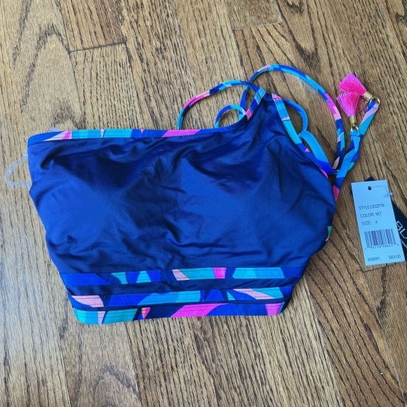 La Blanca one shoulder midkini size 4. - Picture 3 of 3